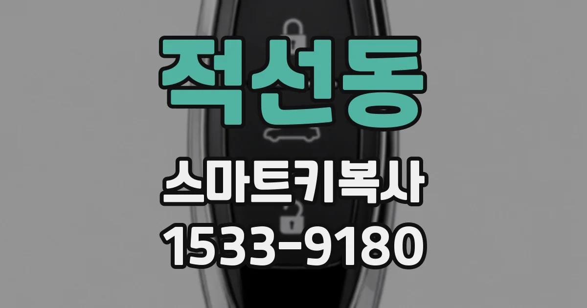 적선동 스마트키복사