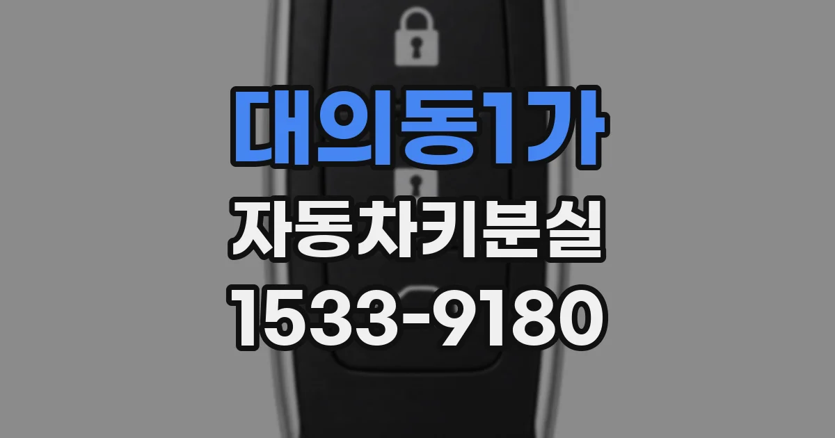 대의동1가 자동차키분실