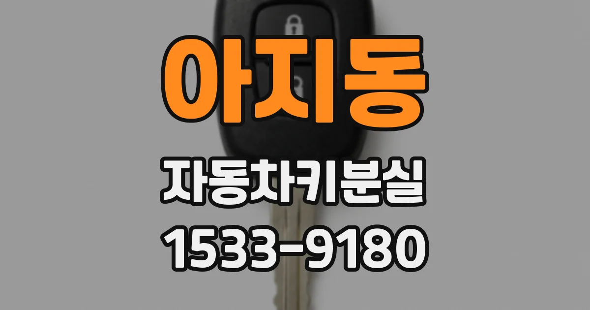아지동 자동차키분실