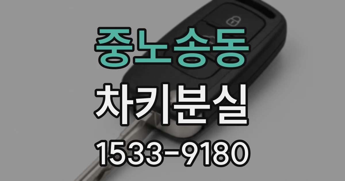 중노송동 차키분실