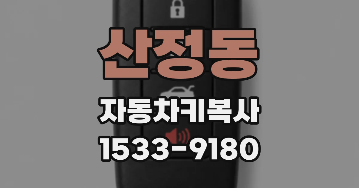 산정동 자동차키복사
