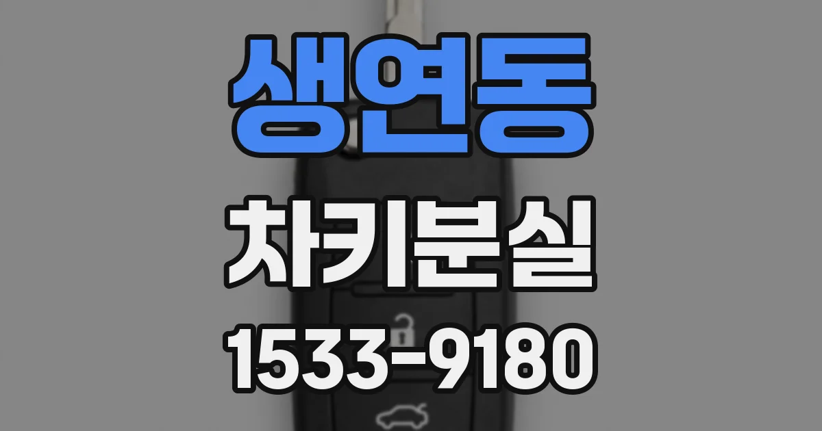 생연동 차키분실