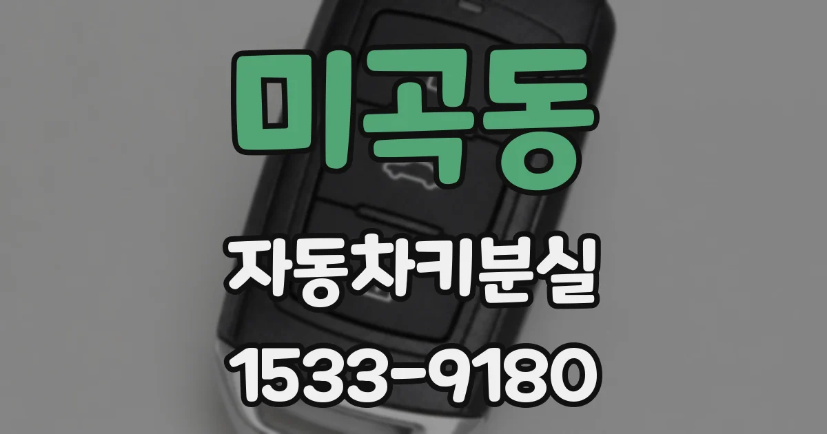 미곡동 자동차키분실