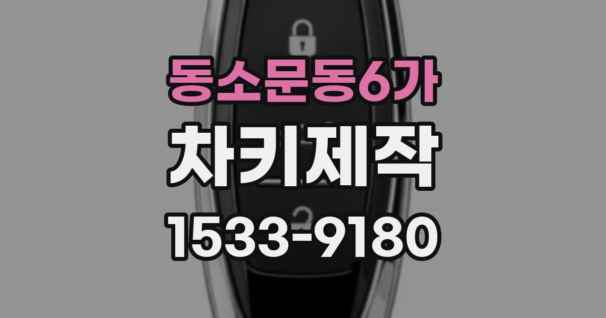 동소문동6가 차키제작