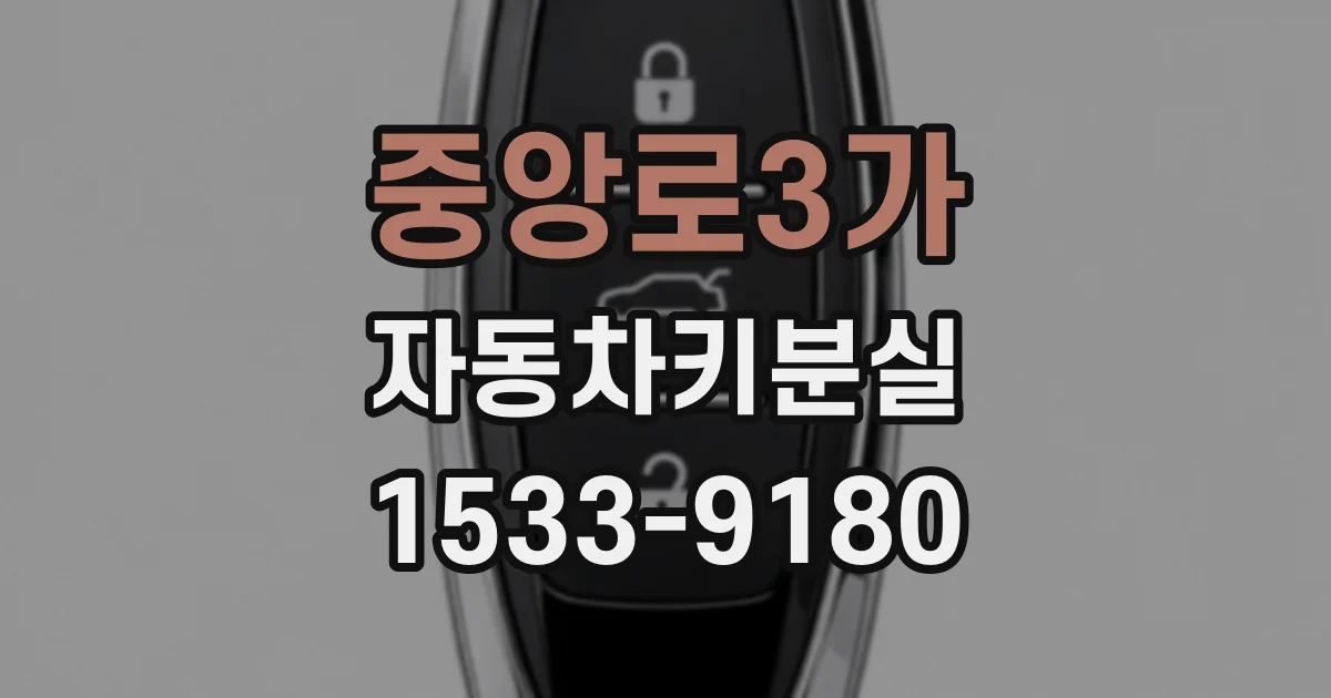 중앙로3가 자동차키분실