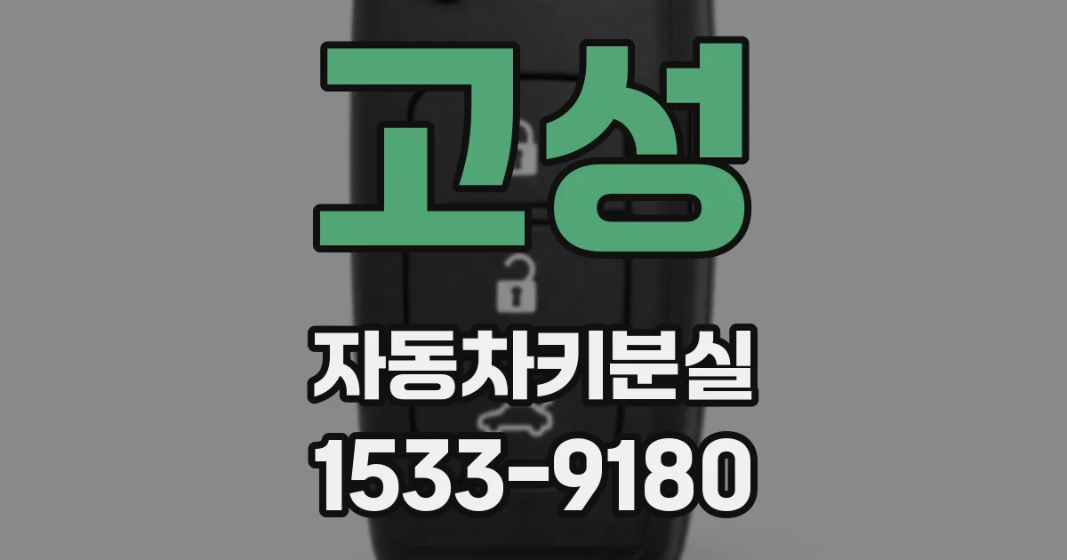 고성 자동차키분실