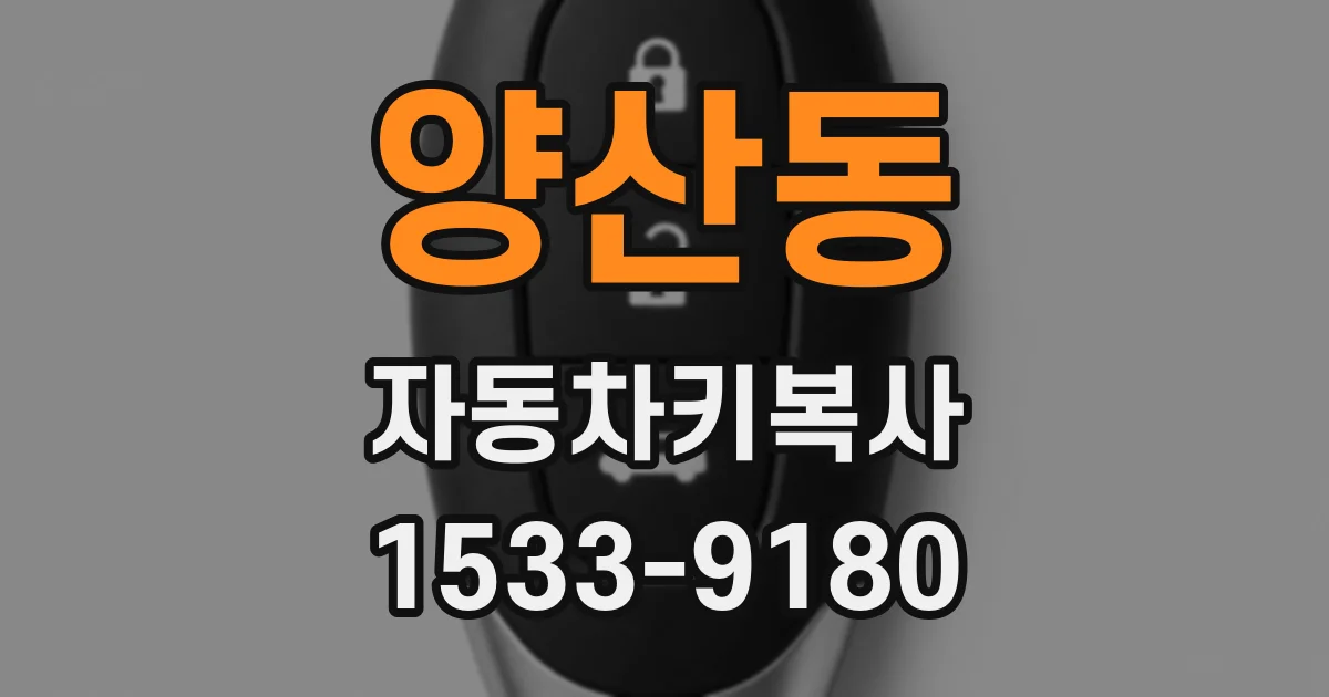 양산동 자동차키복사