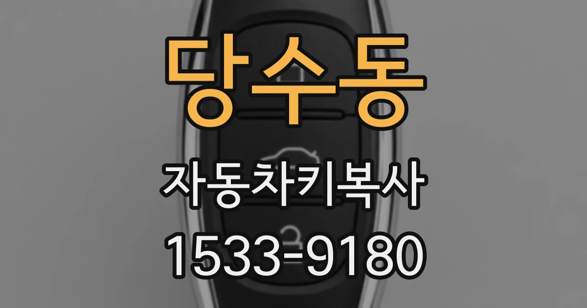 당수동 자동차키복사