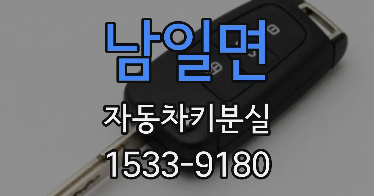 남일면 자동차키분실