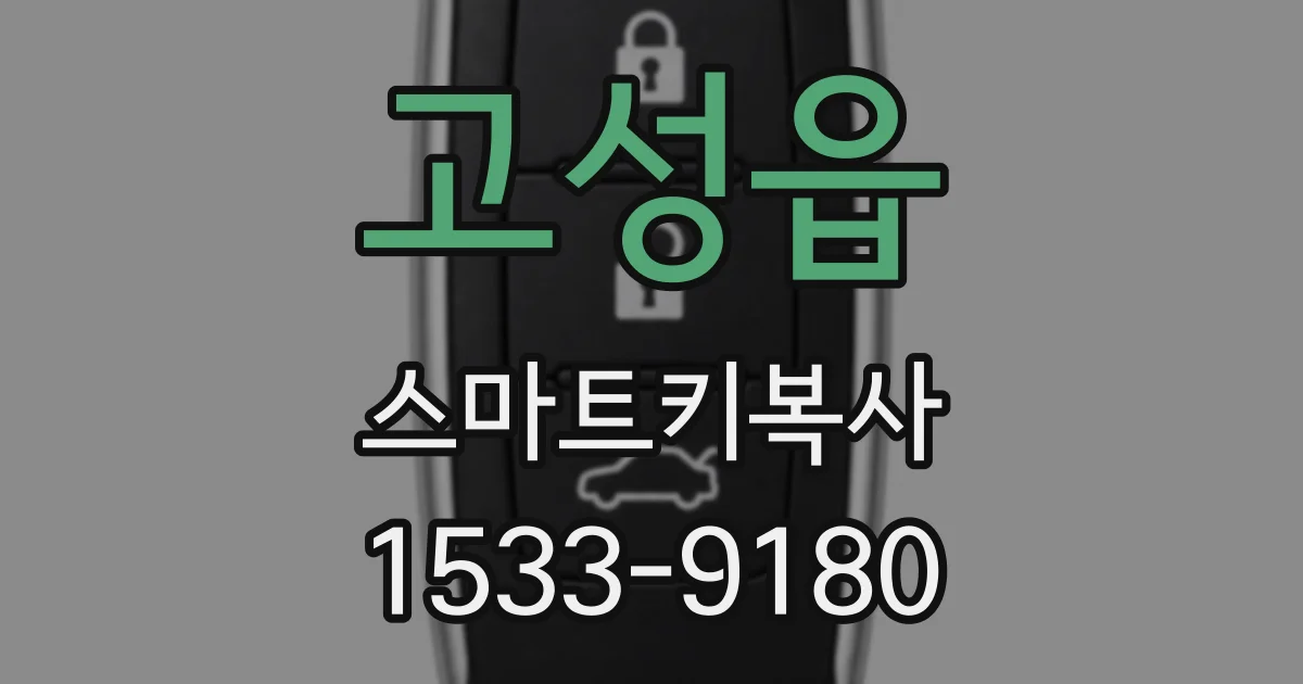 고성읍 스마트키복사