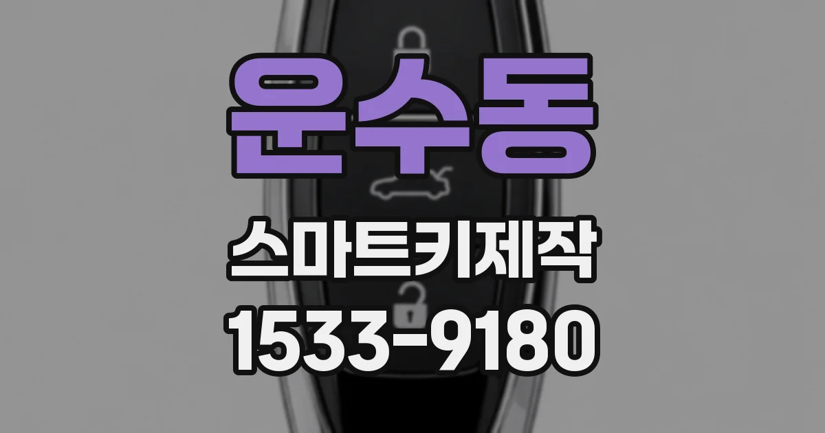 운수동 스마트키제작