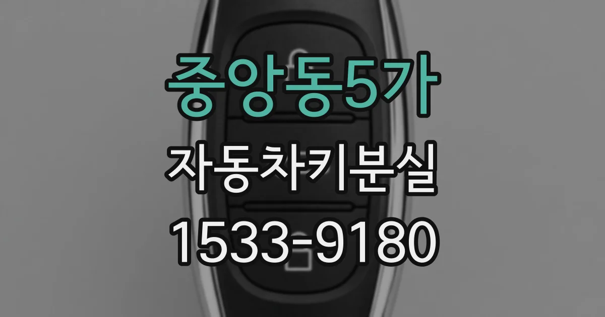 중앙동5가 자동차키분실