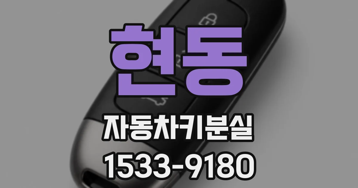 현동 자동차키분실