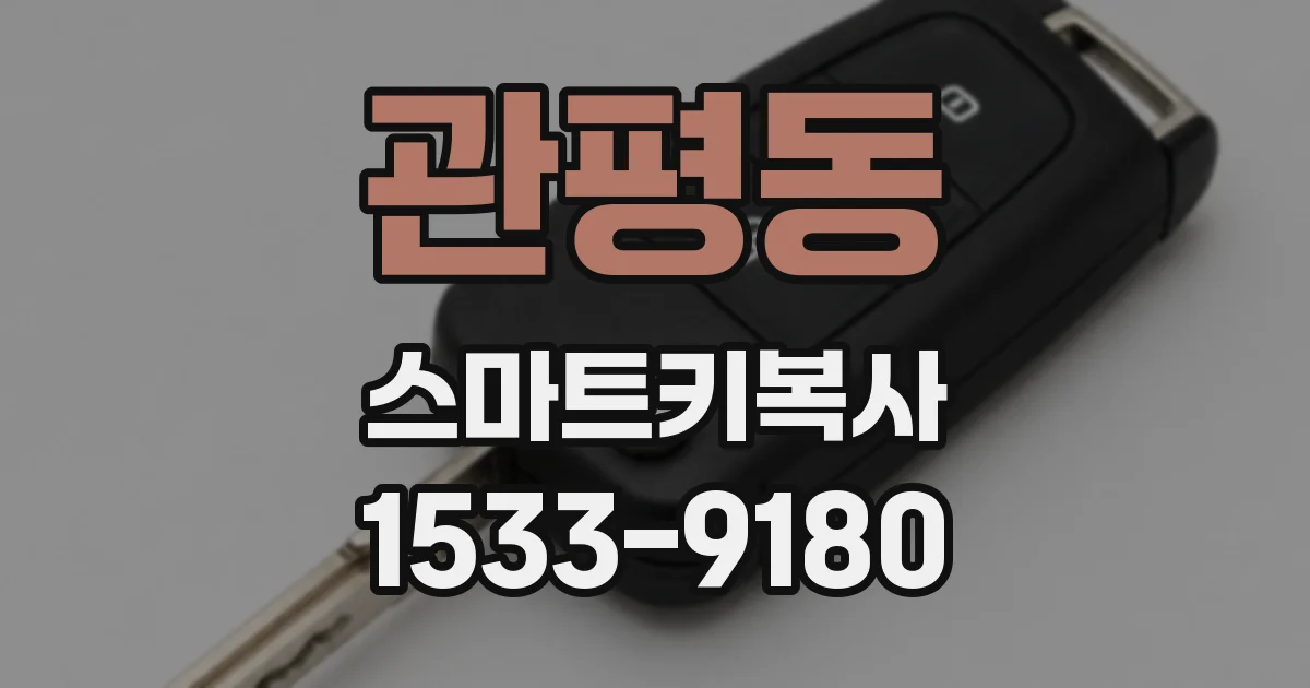 관평동 스마트키복사