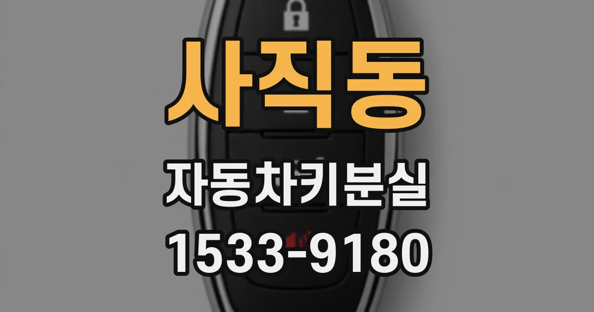 사직동 자동차키분실