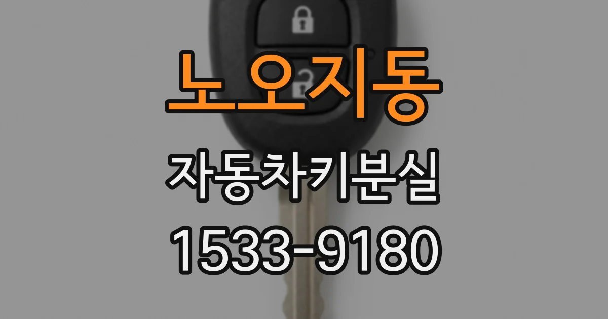 노오지동 자동차키분실