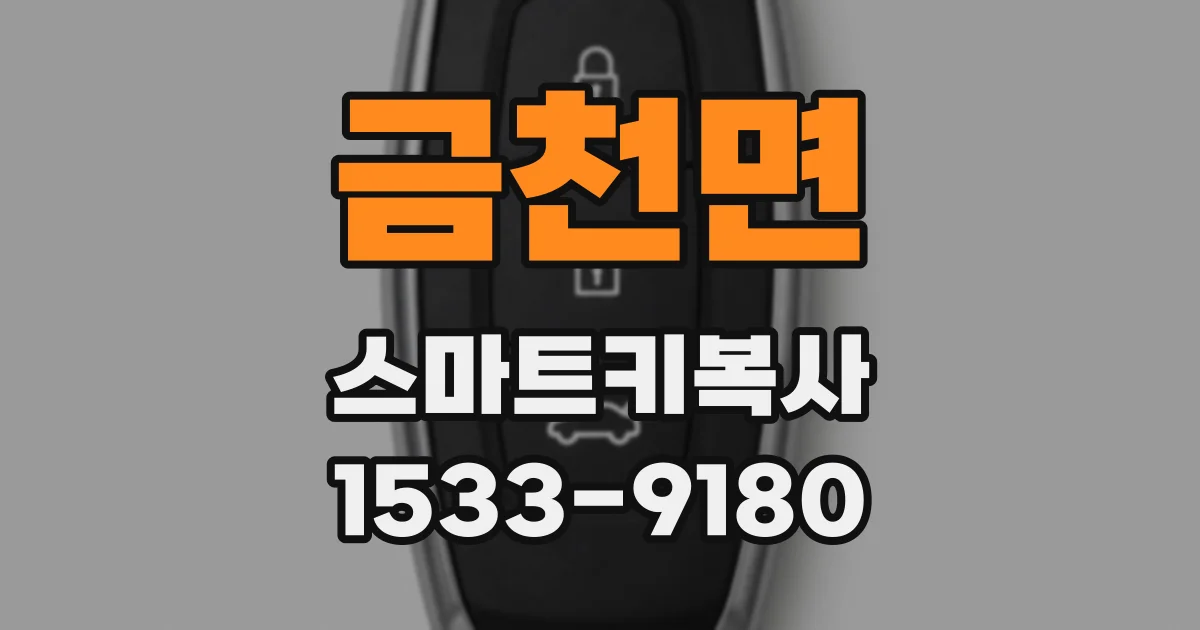 금천면 스마트키복사