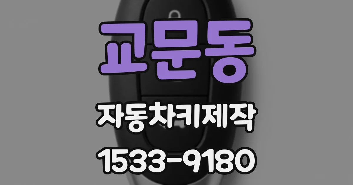 교문동 자동차키제작