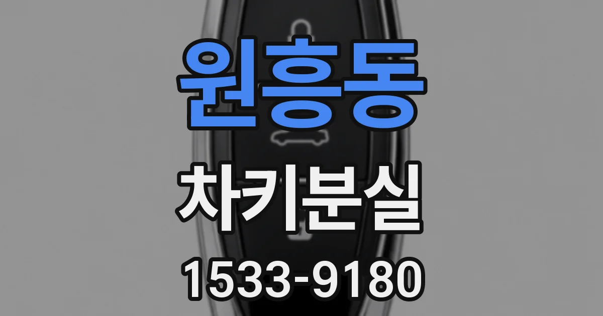 원흥동 차키분실