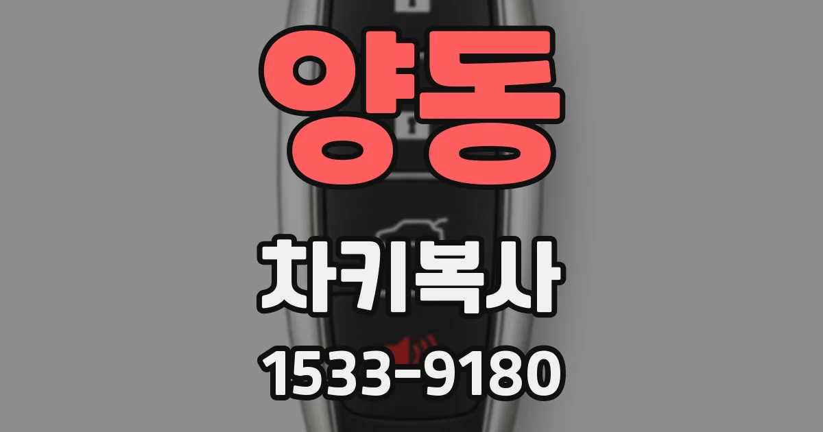 양동 차키복사