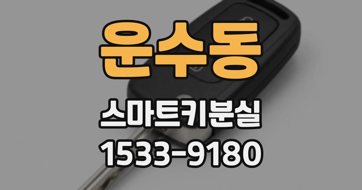 운수동 스마트키분실