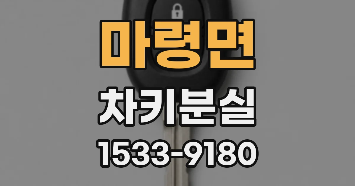 마령면 차키분실