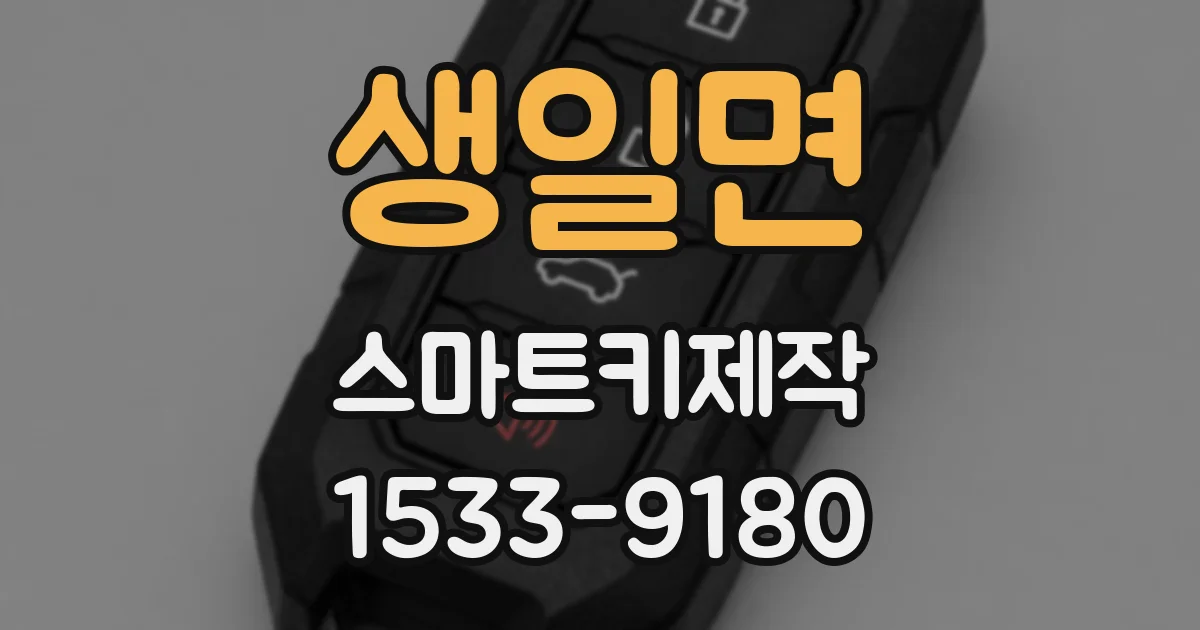 생일면 스마트키제작