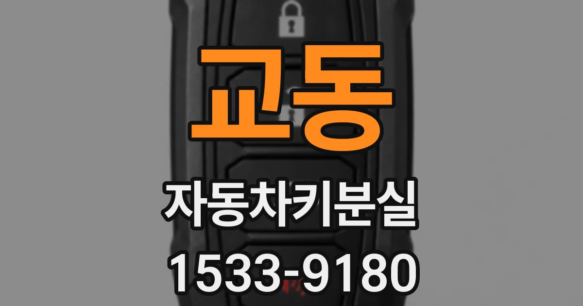 교동 자동차키분실