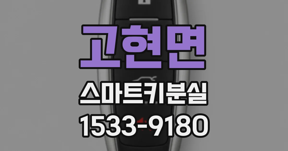 고현면 스마트키분실
