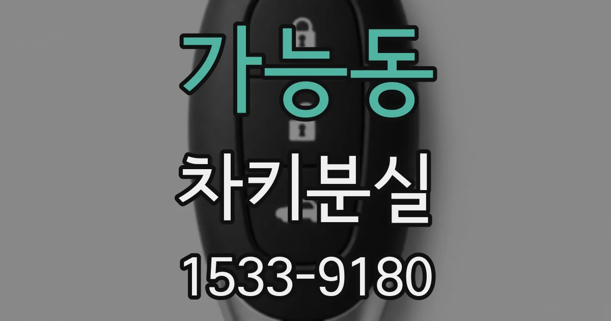 가능동 차키분실