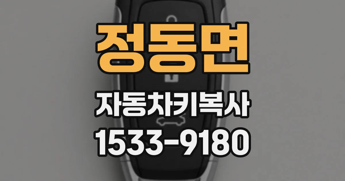정동면 자동차키복사