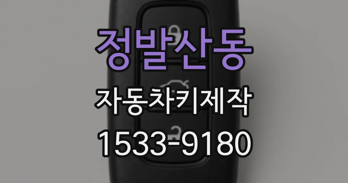 정발산동 자동차키제작