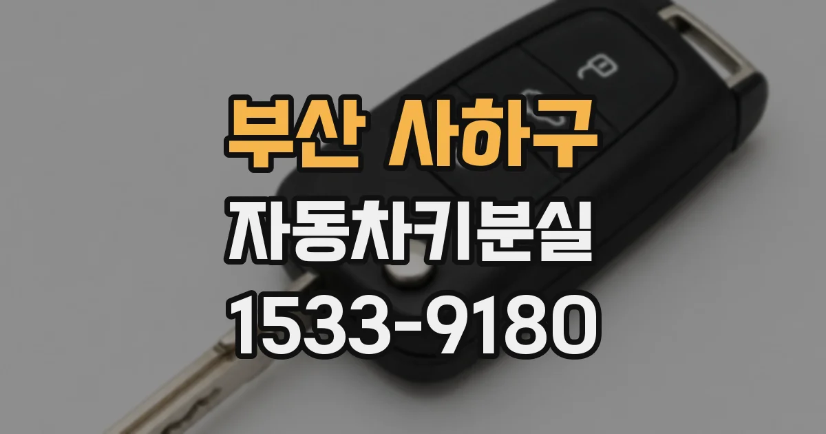 부산 사하구 자동차키분실