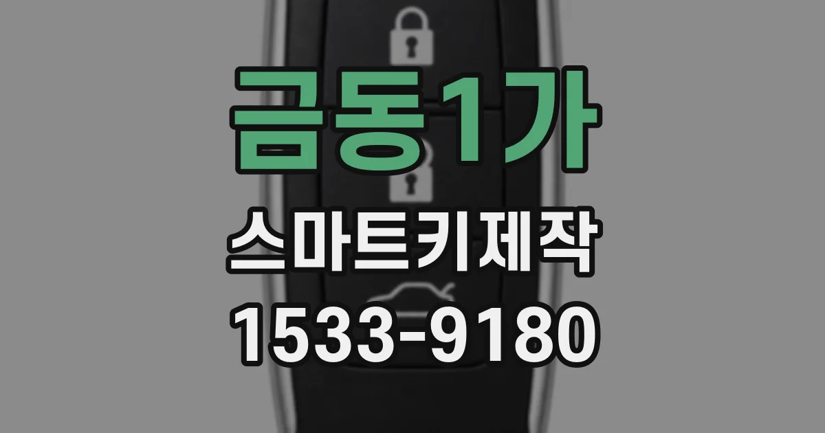 금동1가 스마트키제작
