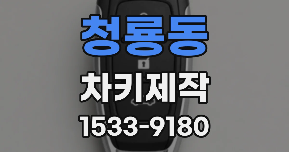 청룡동 차키제작