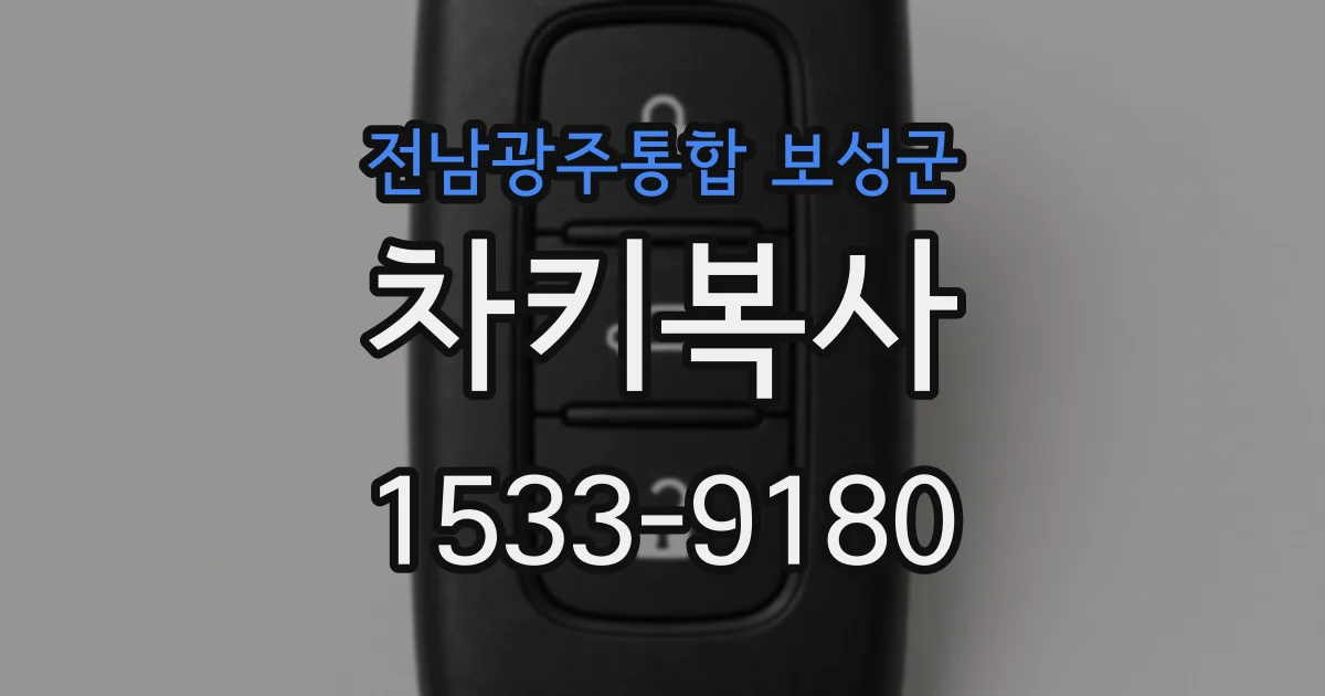 전남광주통합 보성군 차키복사