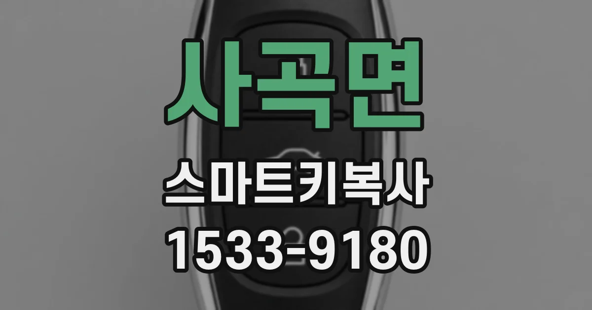 사곡면 스마트키복사