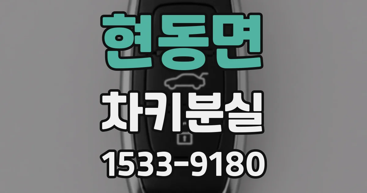 현동면 차키분실