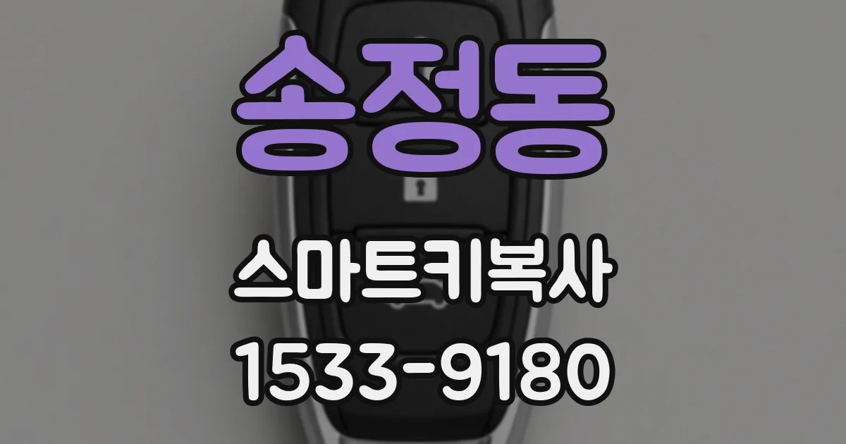 송정동 스마트키복사