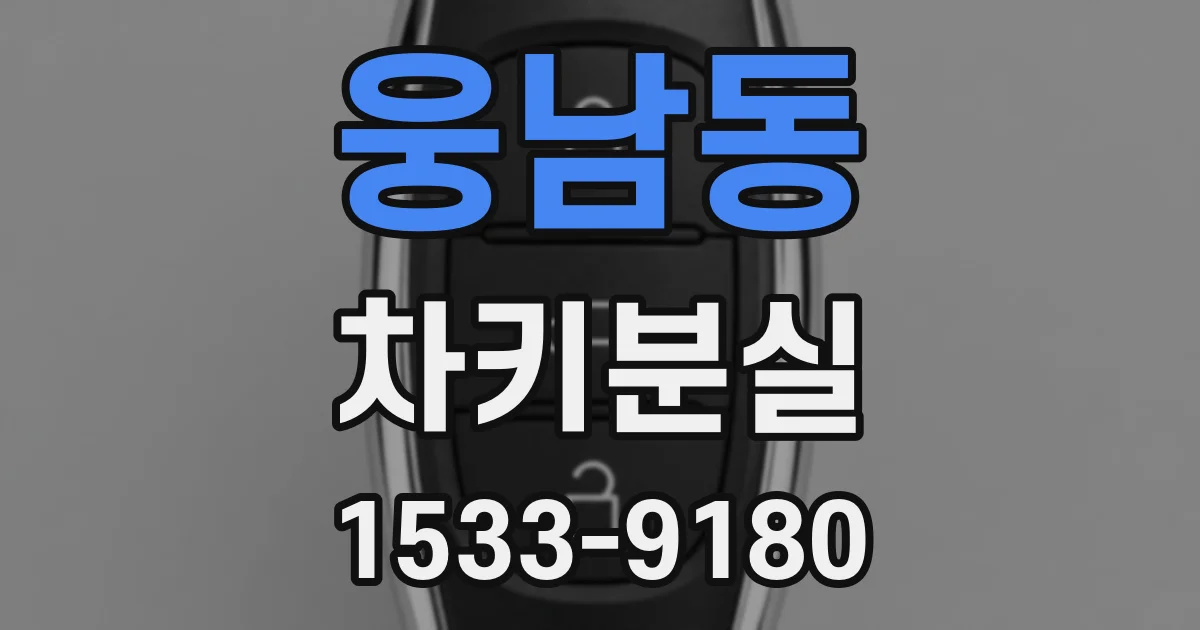 웅남동 차키분실