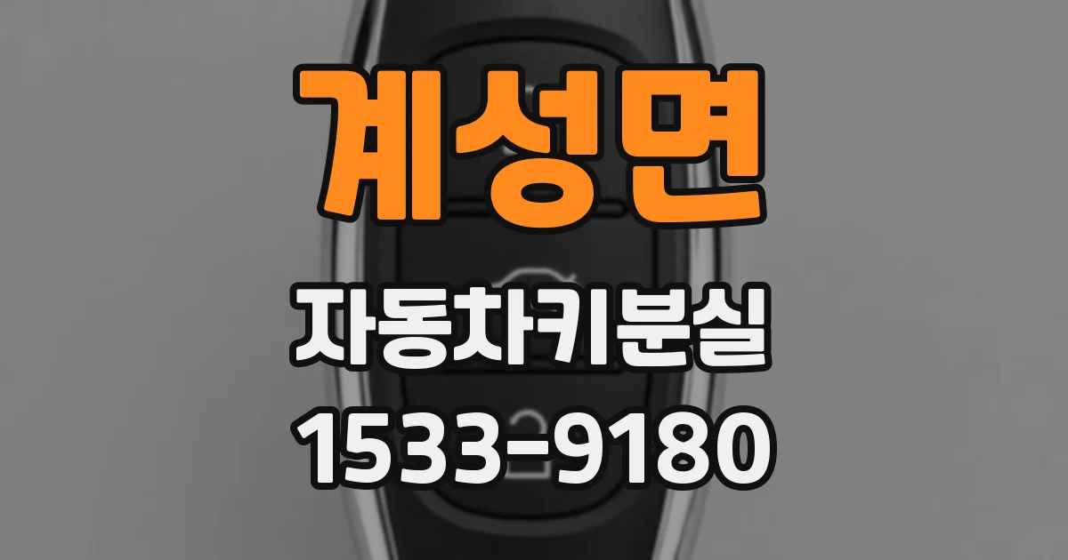 계성면 자동차키분실