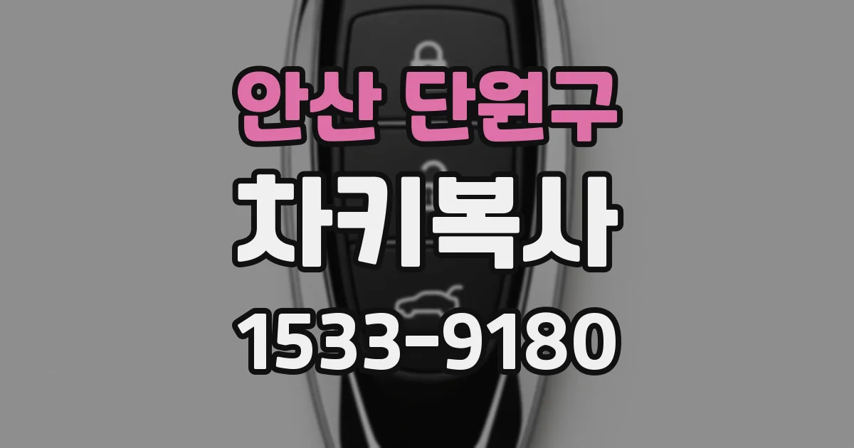 안산 단원구 차키복사