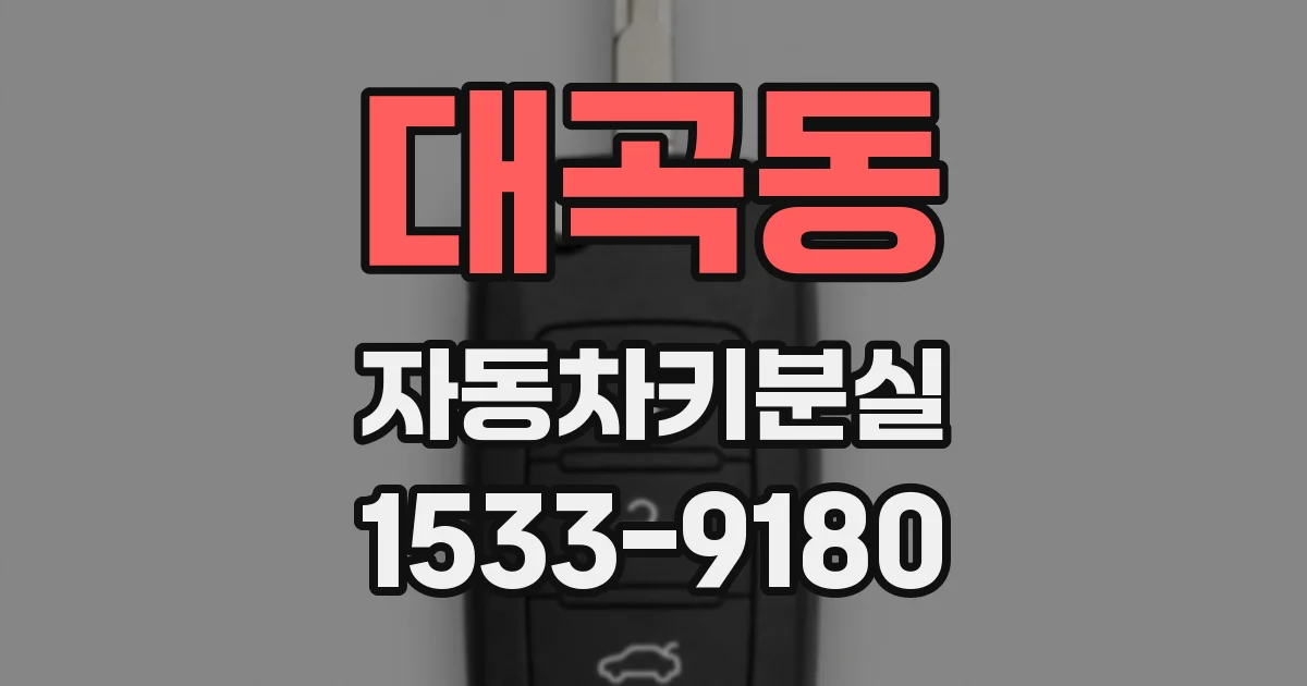 대곡동 자동차키분실