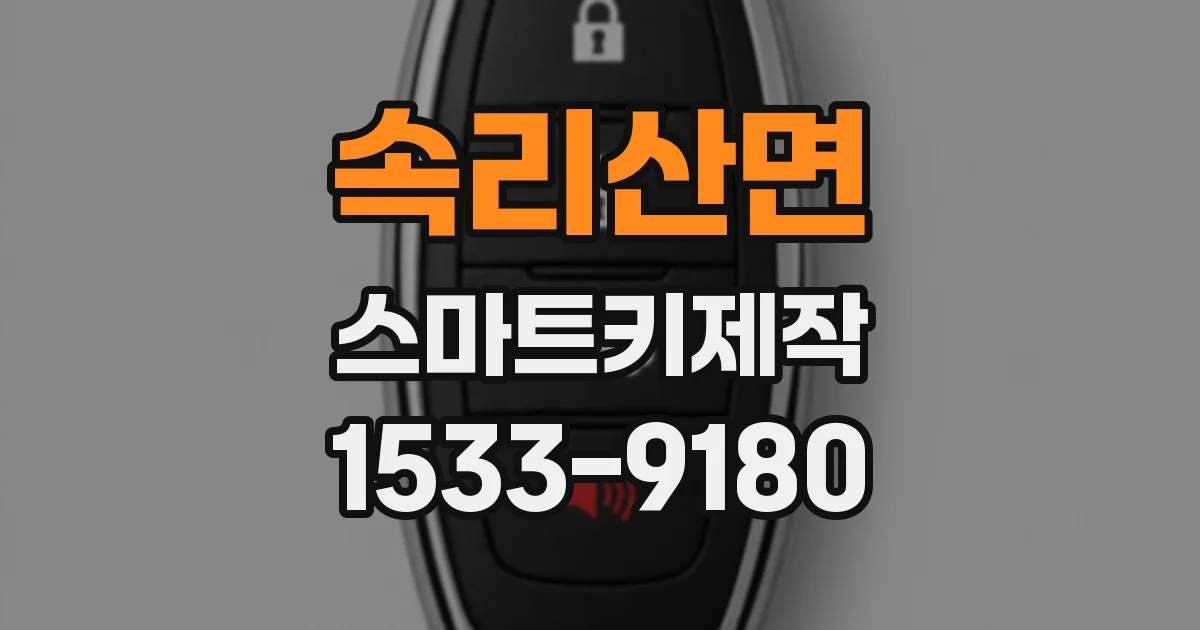 속리산면 스마트키제작