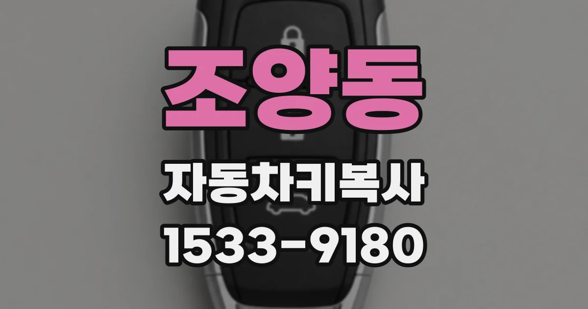 조양동 자동차키복사