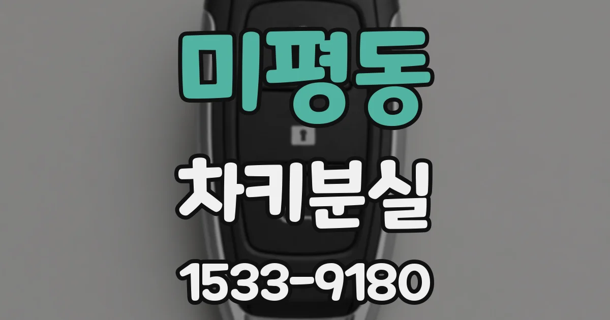 미평동 차키분실