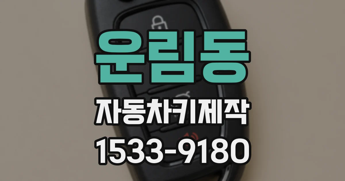 운림동 자동차키제작