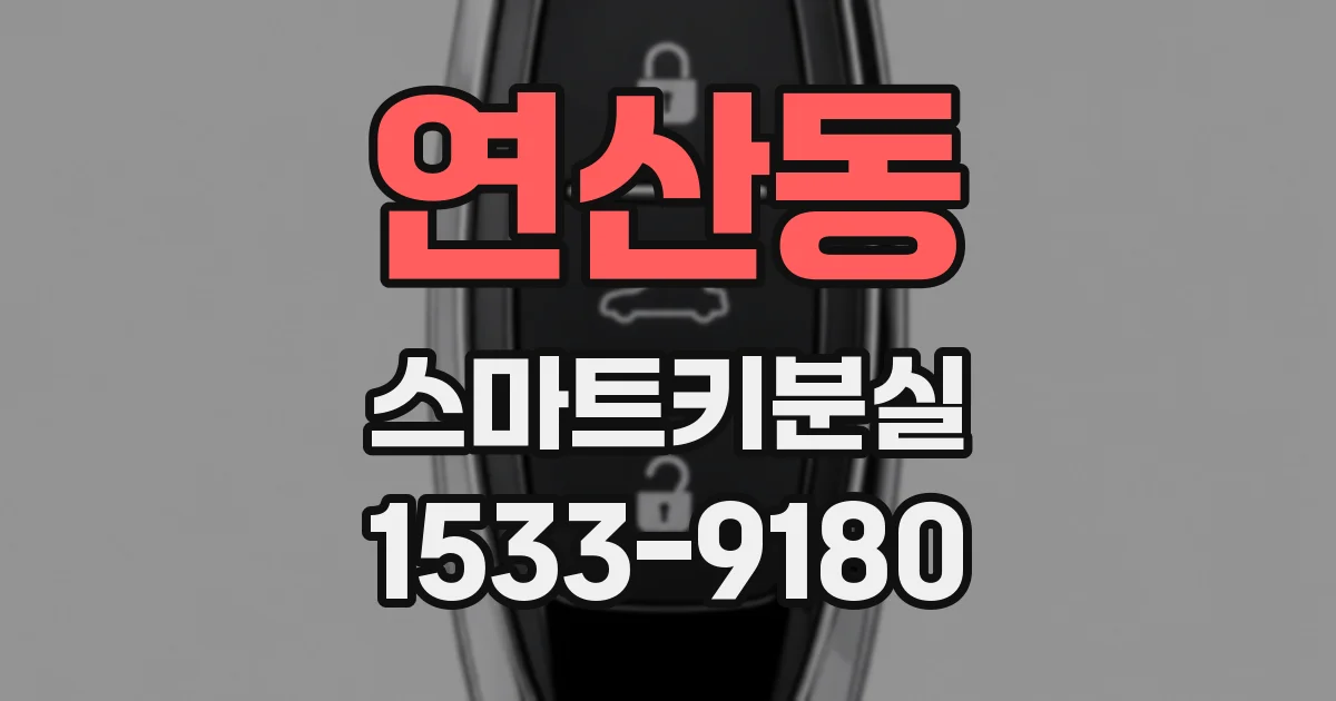 연산동 스마트키분실
