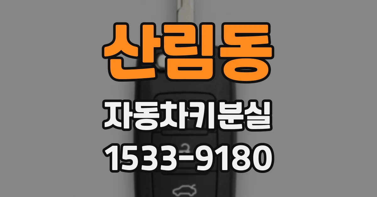 산림동 자동차키분실
