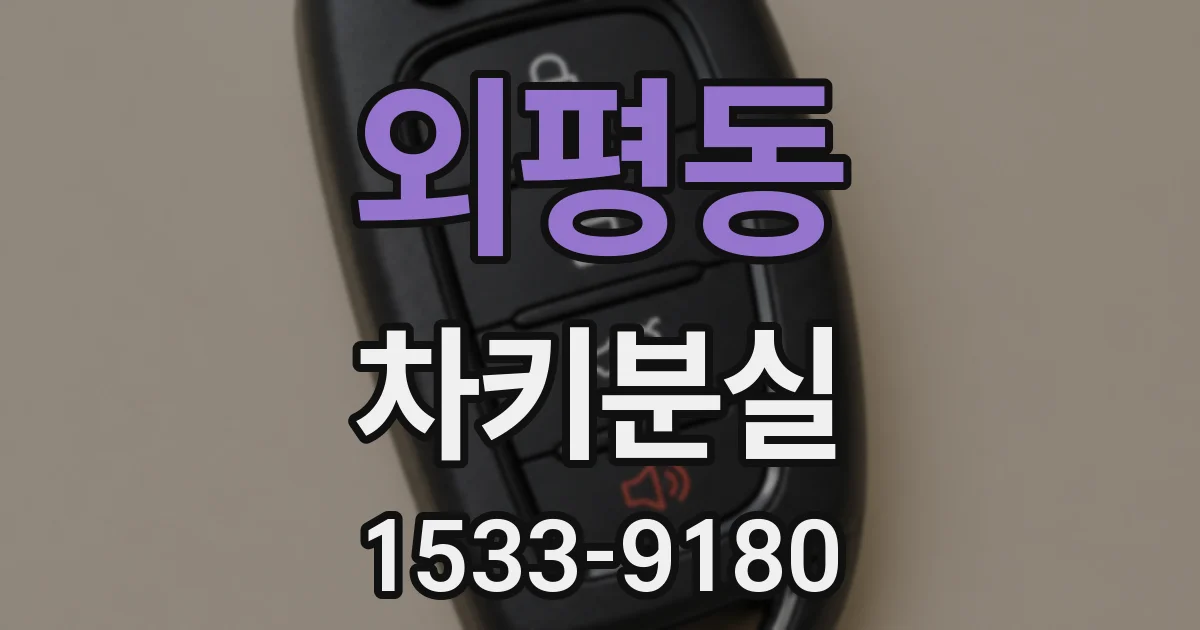 외평동 차키분실